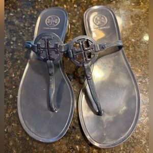 Tory Burch Navy Mini Miller Jelly Thong Sandal Size 6